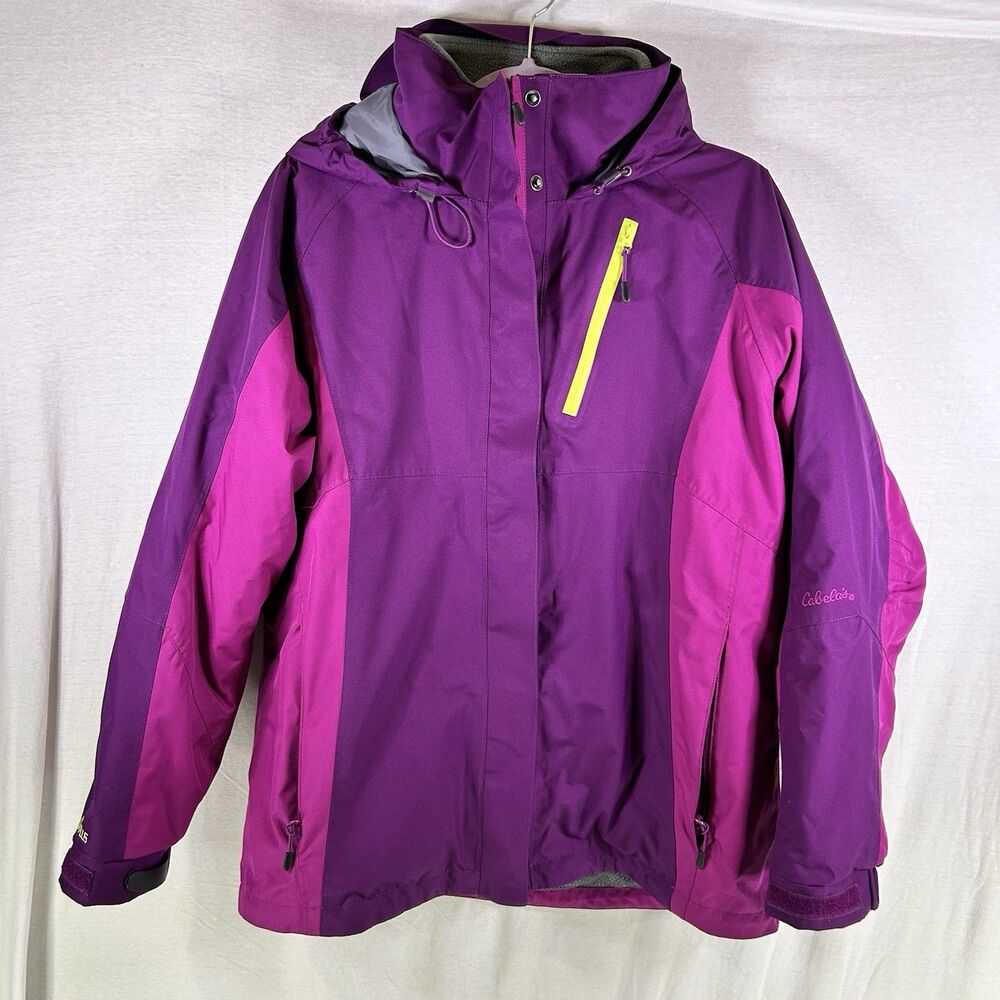 Cabelas‎ 3 In 1 Purple Ski Jacket Parka Women’s Large Dry Plus